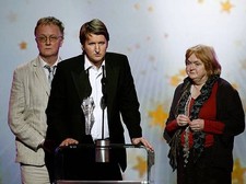 Writer Nigel Williams director Tom Hooper producer Suzan Harrison - Old Photo
