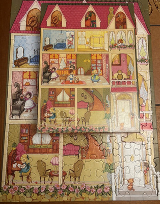 Vintage 1973 CUBBYHOLE COTTAGE Springbok 100 Pc Puzzle PZL1078 COMPLETE VGC