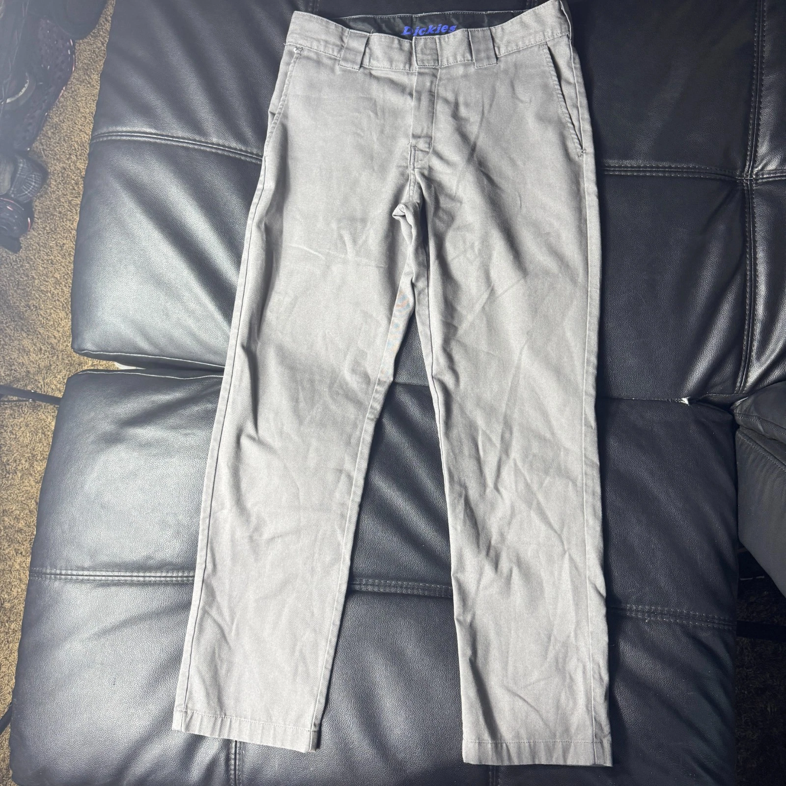 Dickies Men's Chino Trousers Pants Light Gray Straight Flat Front Classic 32x32