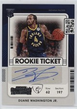 2021-22 Panini Contenders Rookie Ticket Duane Washington Jr #155 Auto qf6