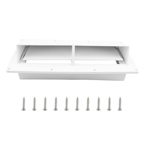 White Range Hood Vent Cover Sidewall Vent w/ Screws Kit For RV Trailer Camper - Foto 5 di 11