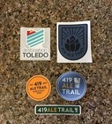 419 ALE TRAIL STICKERS SET OF 4 AND 1 DESTINATION TOLEDO  STICKER — photo 1