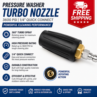 #ad Turbo Pressure Washer Nozzle 4500 PSI 1 4quot; Quick Connect Rotary Spray Tip $18.99