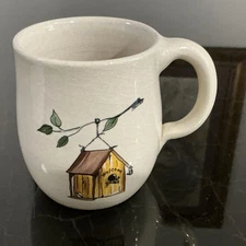Yesteryears Hand Turned Pottery Coffe Cup Signed approx 4" x 3"