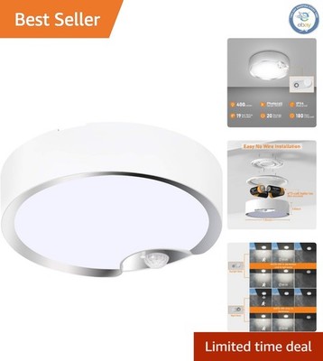 Wireless Motion Activated LED Ceiling Light - Easy Install for Indoor Spaces