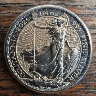 2026 Great Britain .999  1/4 oz Silver Britannia Uncirculated!!!!!