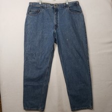 Vintage 90s 1998 Levi's 545 Loose Fit Jeans Men's 42x32 Gold Tag Distressed