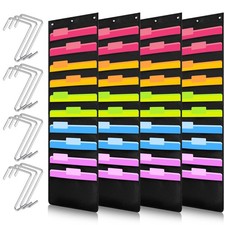 Geyee 4 Pack Hanging Wall File Organizer, Storage Pocket Chart, over Door Han...