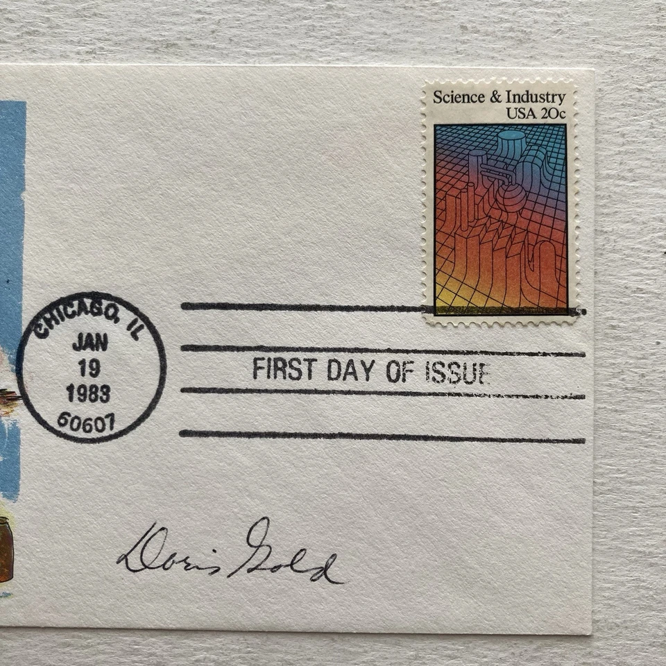 1983 Science & Industry FDC Doris Gold Cachet - Signed - Image 3 of 4