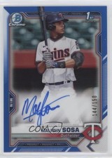 2021 Bowman Chrome Prospect Blue Refractor /150 Malfrin Sosa #CPA-MS Auto 0nr3