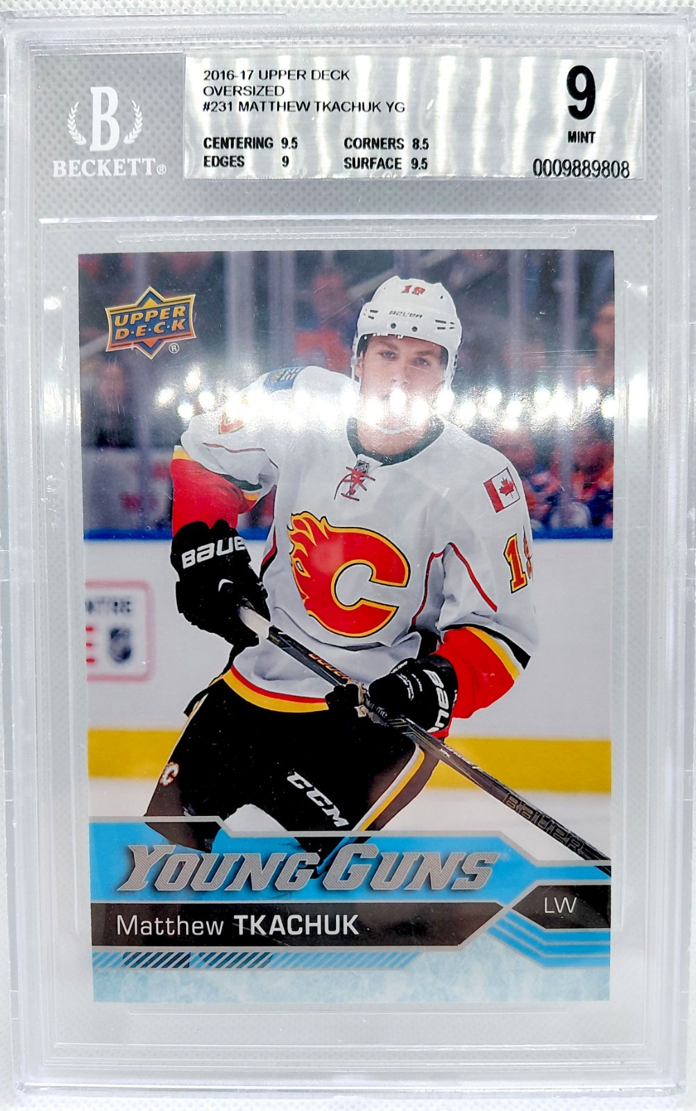 Matthew Tkachuk 2016-17 Upper Deck Jumbo Oversized Young Guns #231 BGS 9 🔥🔥🔥