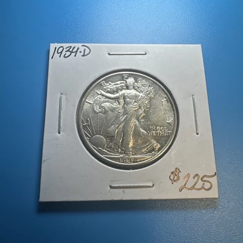 1934 D  Walking Liberty Silver Half Dollar, Choice 🔥 BU Walker (W835)