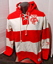 University of Wisconsin Badgers Red/White Men's Med Brand 47 pullover Hoodie NWT