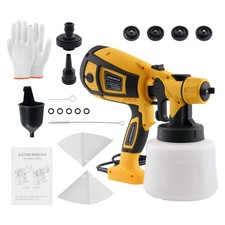 Electric Paint Sprayer 600W-850W HVLP DC plug-in Adjustable Flow 1200ml/min