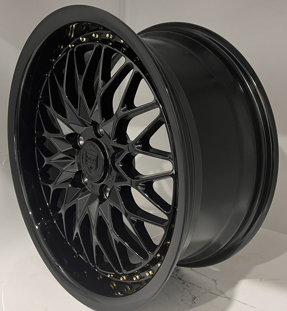 NS5 19 inch Black Gold Rim fits AUDI R8 2008 - 2018