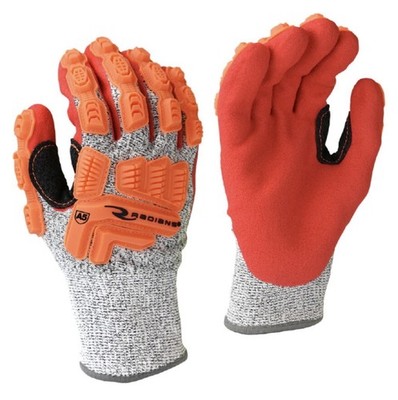 2 Pair RADIANS MEDIUM Hi-Vis Cut Resistant Impact Protection Gloves Cut Level A5