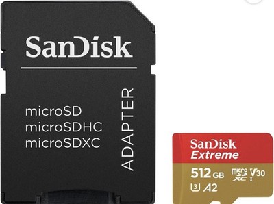 OEM SanDisk Extreme 512GB Class 10 v30 Micro SD MicroSDXC U3 Memory Card SDSQXAV