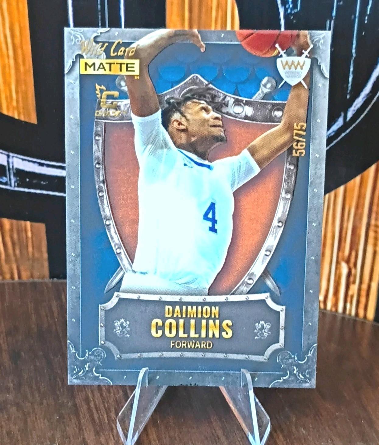 Wild Card 2022 Matte Draft Weekend Warriors, Daimion Collins #WW-8, /75 Kentucky