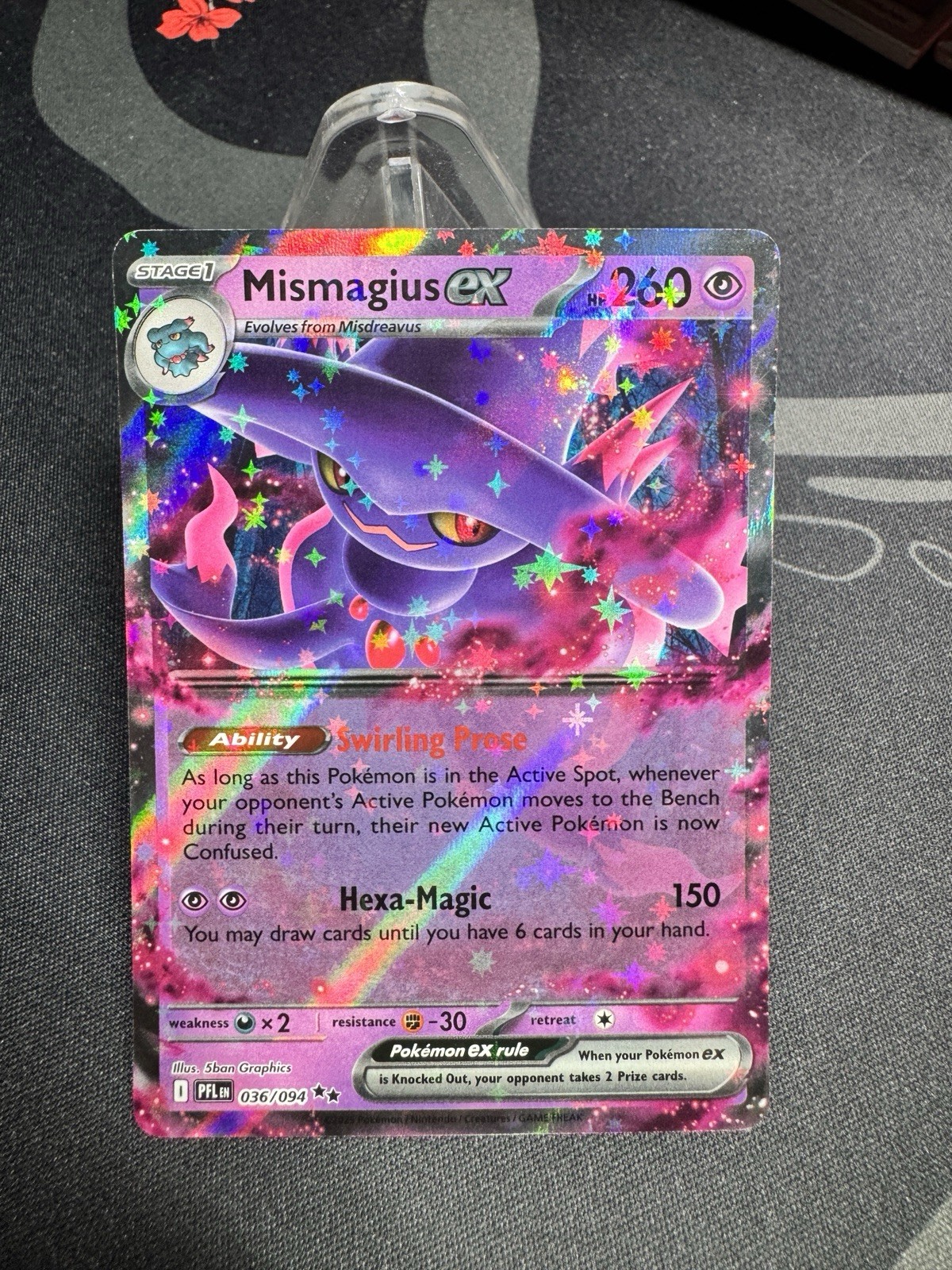 Mismagius ex 036/094 Me02: Phantasmal Flames Holo