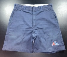 VTG 70s-80s American Airlines Dickies Shorts Size 34 Workwear Embroidered AA