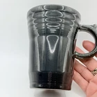 Fiesta Ware Bistro Latte Coffee Mug Slate Gray Color Homer Laughlin Thumb 5.5"