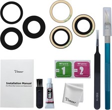 Rear Camera Lens Glass Replacement for iPhone 15 Pro Max Pre Installed Adhesive