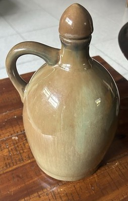 1920s Fulper Drip Glaze Pottery Jug Ritz Musical box-works-original sticker 10''