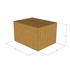 25 13x10x8 Kraft Brown Corrugated Shipping Boxes 32 ECT Single-Wall New