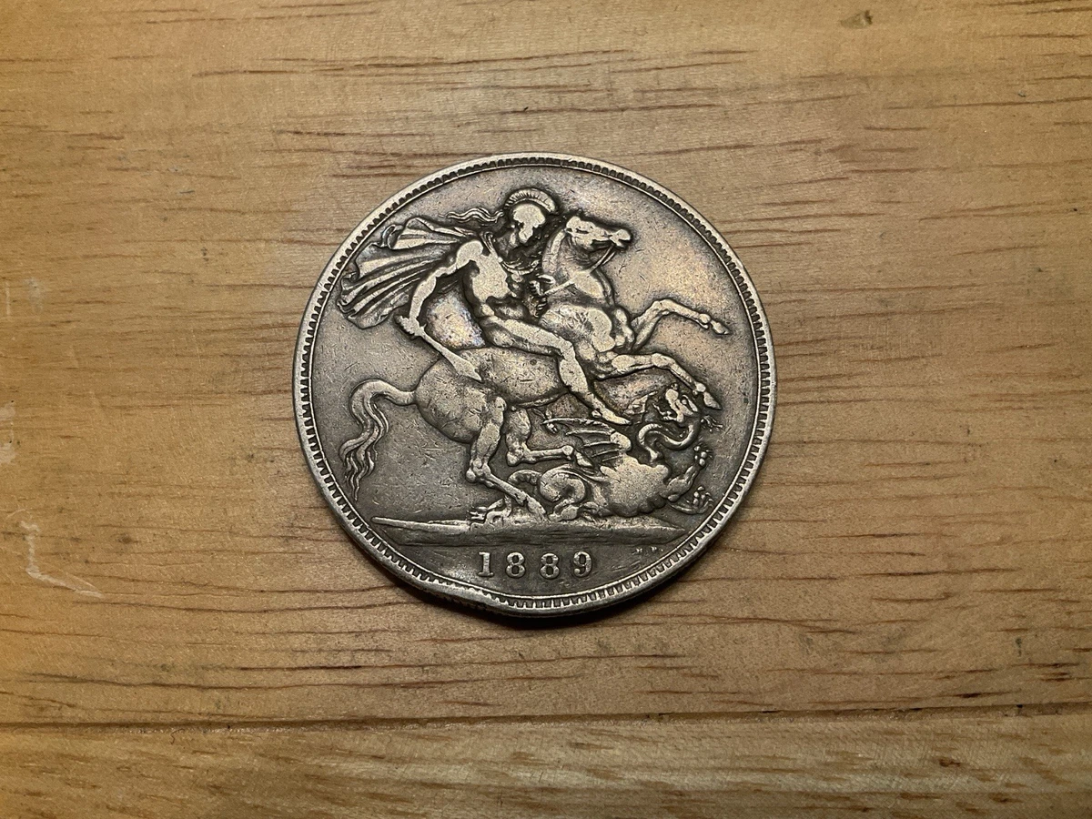 1889年 グレートブリテン クラウン銀貨 1889 silver crown - Etsy 日本