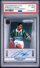 2025 Panini Prizm Fifa Flashback Autographs Roberto Carlos Psa 9