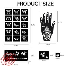 10 Temporary Tattoo Stencils Body Art Painting