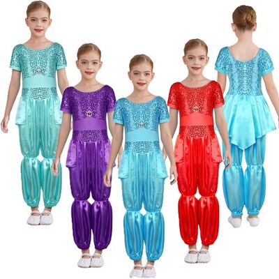 Kinder Mädchen Kostüme Taille Bodysuit Halloween Tanzkleidung Prinzessin Brust