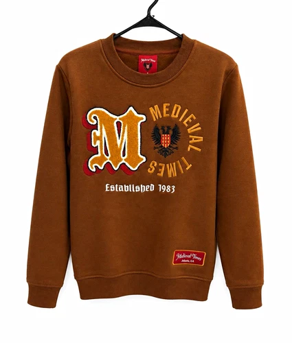 New with tags Medieval Times  Brown  Crew Neck Pullover Sweatshirt Size S - product listing photo