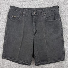 Lee Jean Shorts Men's Size Tag:38/Fits:35.5 Black VTG Baggy Made In USA Hip Hop
