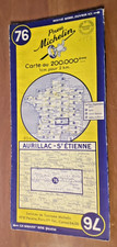 Michelin Card No. 76 - Aurillac St Etienne - 1953 - Beautiful Condition