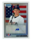 2010 BOWMAN CHROME DRAFT AUTO 1ST REFRACTOR ALEX BREGMAN /199 USA CUBS