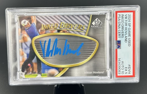 2024 SP Game Used VIKTOR HOVLAND Rookie RC INKED DRIVERS PSA 10 Auto - Pop 1