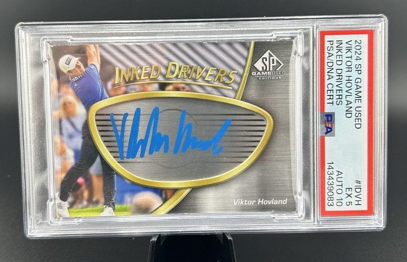 2024 SP Game Used VIKTOR HOVLAND Rookie RC INKED DRIVERS PSA 10 Auto - Pop 1