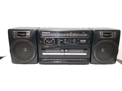Panasonic RX-CT810 Boom Box AM FM Radio 2 Cassette Decks Stereo Speakers 80s 90s
