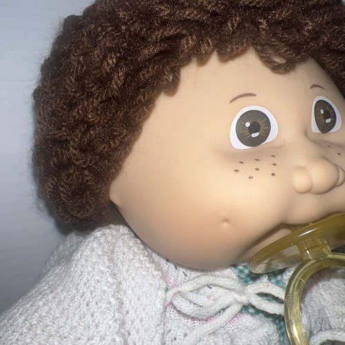 Vintage Rare 1984 Jesmar Cabbage Patch Kids doll Spain brown eyes Pacifer - Read - Bild 3 von 20