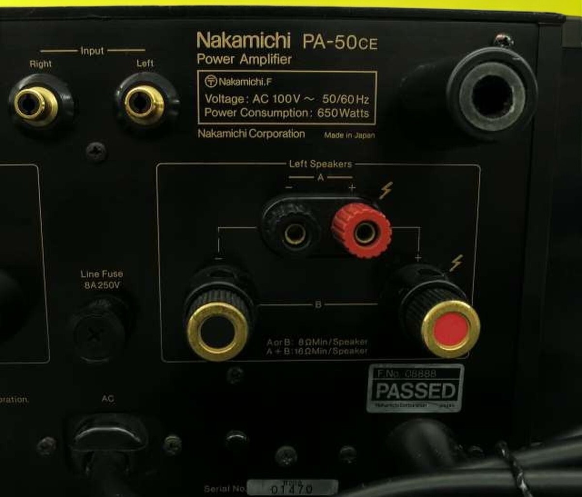 NAKAMICHI パワーアンプ PA-50CE Nakamichi PA-50CE Power Amplifier 150W Stereo, Durable Metal
