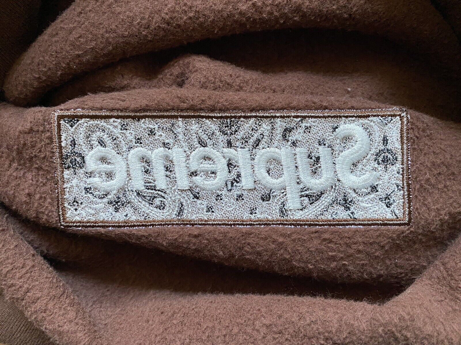 Bandana Box Logo Hooded Sweatshirt Brown