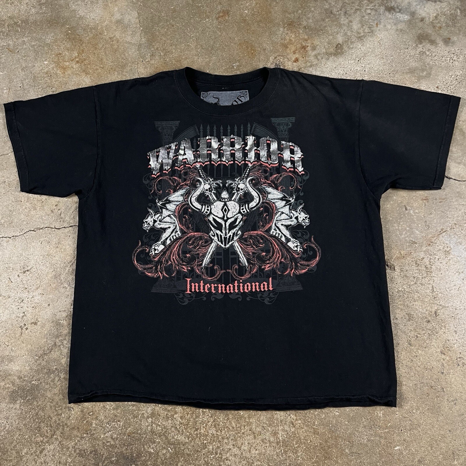 Vintage Warrior International Kurt Pellegrino Batman T Shirt Black Y2K Size XL