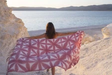 Tie Dye Beach Towel Pink