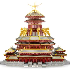 Piececool Model Kits Ziwei Palace Metal Model Puzzles Halloween Gifts Kits Toys