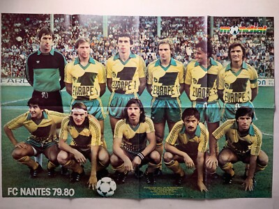 POSTER GRAND FORMAT FC NANTES 1979/1980 - Éric Pécout - Vintage Football Français
