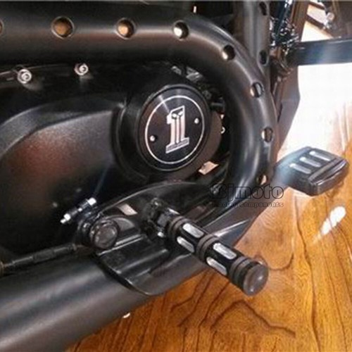 1 Pair Motorcycle Foot Pegs Driver Passenger Footrest Pedal For Harley Black - Picture 9 of 9