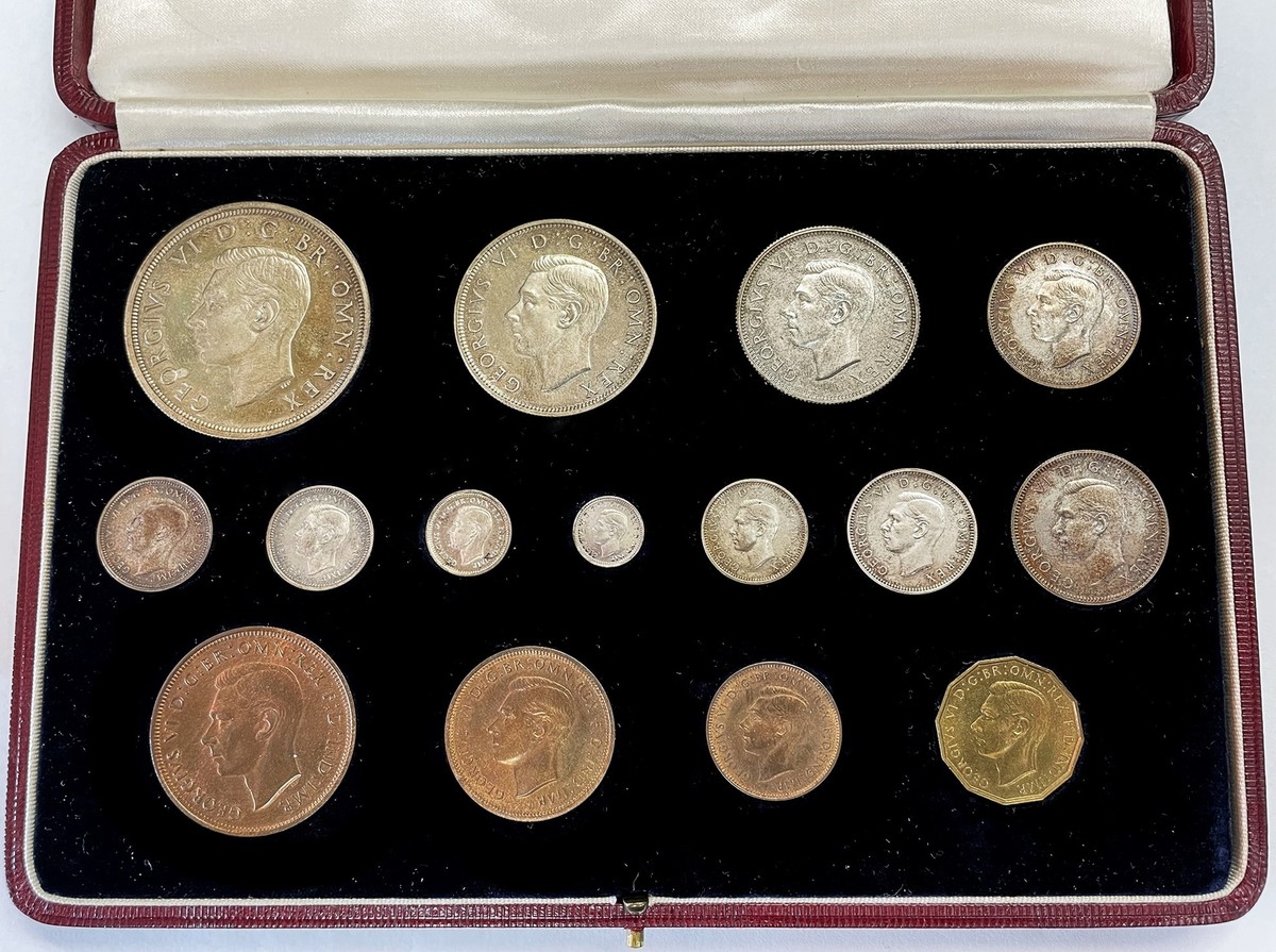 1937 GREAT BRITAIN PROOF SPECIMEN 15 COIN KING GEORGE VI