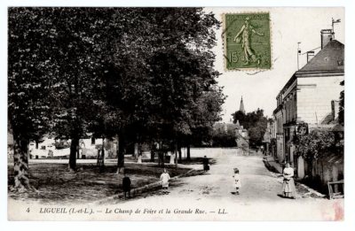 Ancienne Carte Postale CPA – Ligueil (37) – Édition L.L. – Collection Voyage France