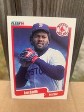 1990 Fleer Baseball Card Boston Red Sox Lee Smith
